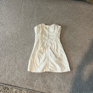 White fox corset dress